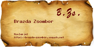 Brazda Zsombor névjegykártya